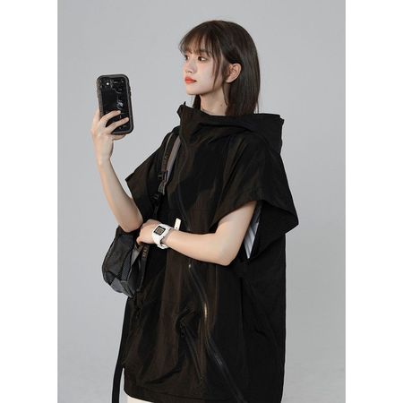 Men's Sleeveless Jacket Vest With Hood